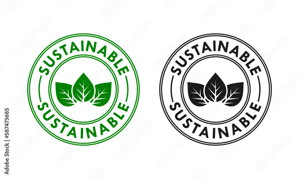 sustainable badge logo template illustration sustainable badge logo template illustration