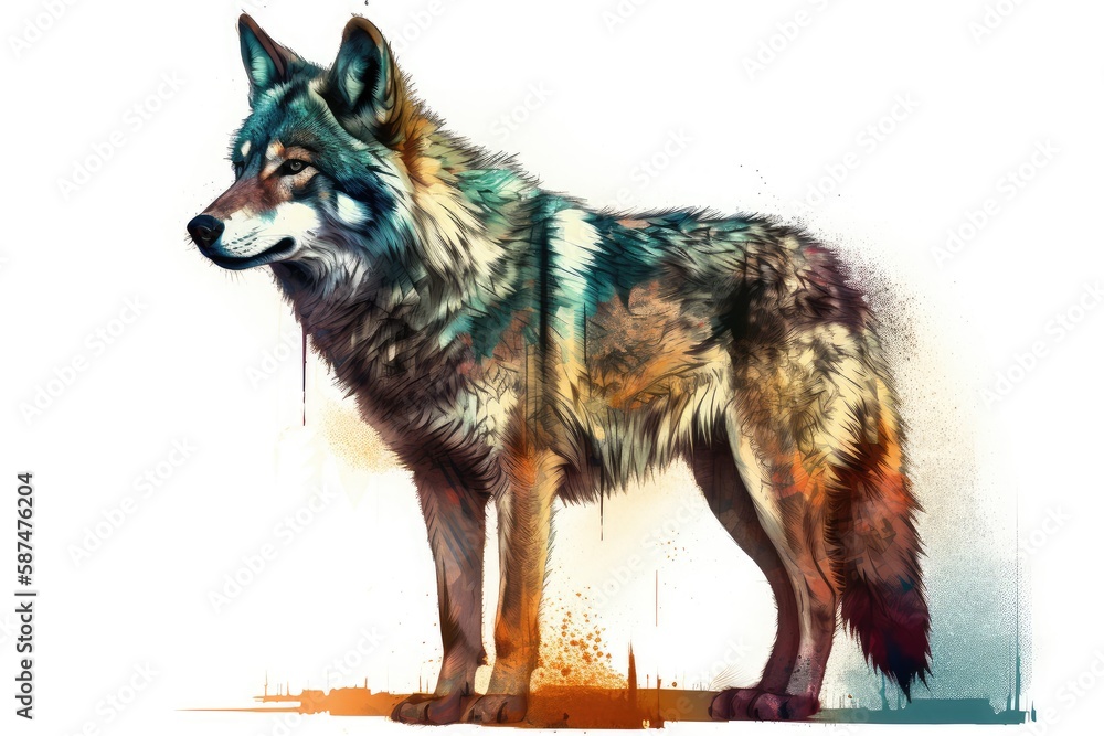 Fototapeta premium portrait of a wolf