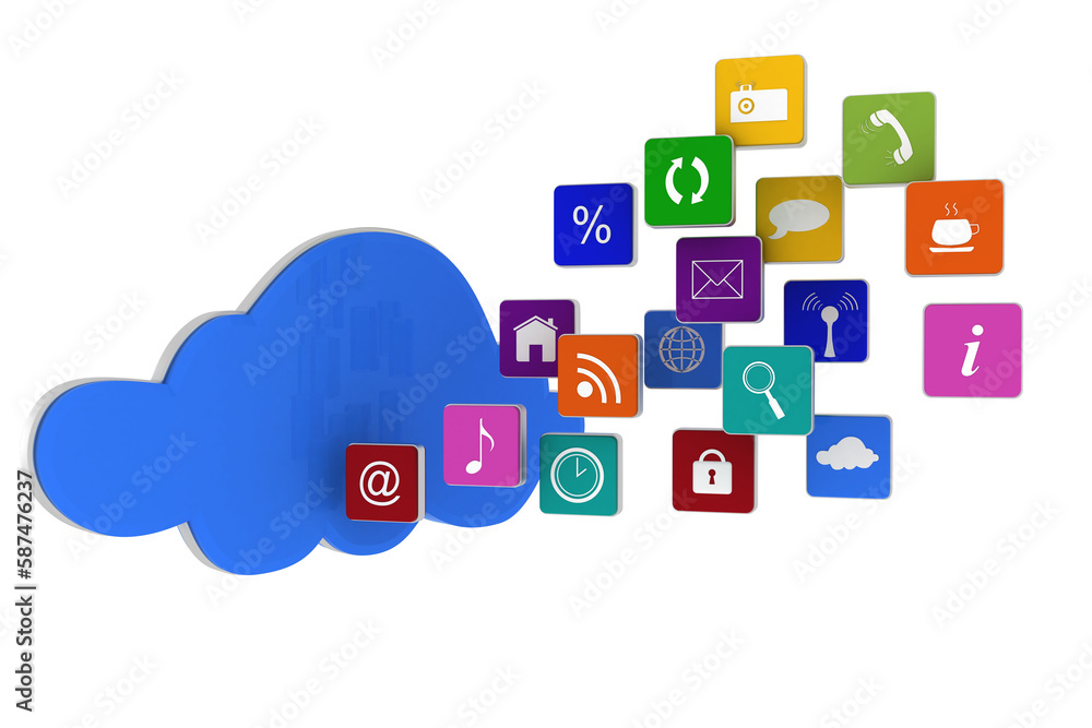 Cloud with apps Cloud with apps