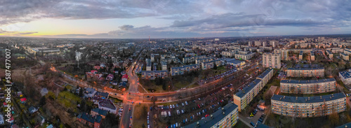 View at Pabianice city from a drone   © sanzios