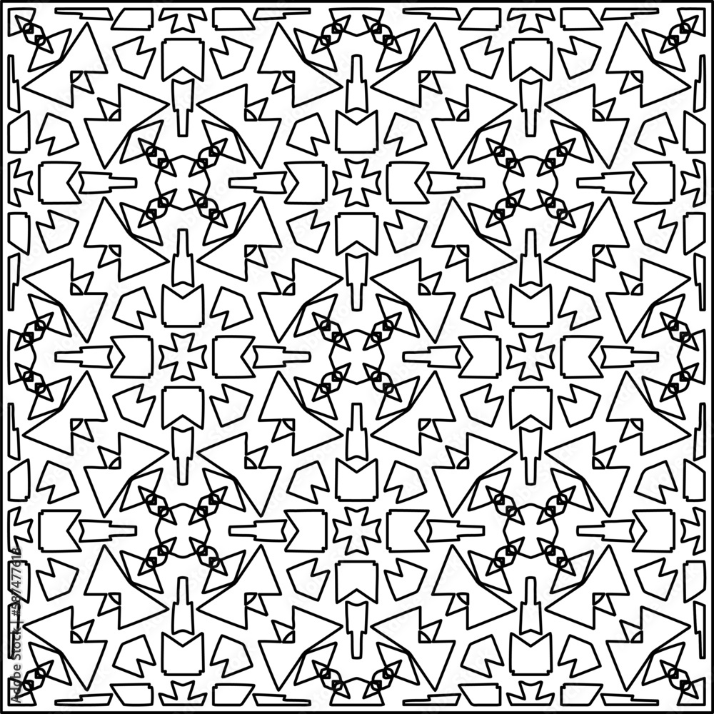 Stylish texture with figures from lines .Geometric lines art. Black and white pattern. Abstract background for web page, textures, card, poster, fabric, textile. Stylish texture with figures from lines .Geometric lines art. Black and white pattern. Abstract background for web page, textures, card, poster, fabric, textile.