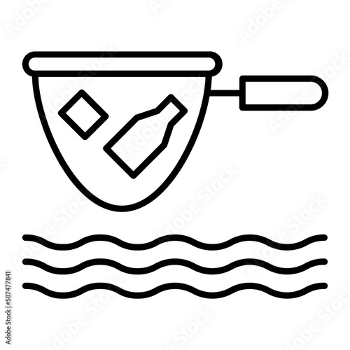 Pool Skimmer Outline Icon