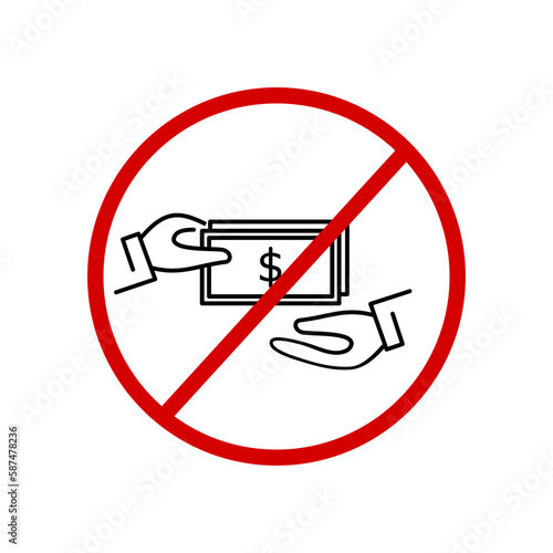 BRIBERY IS PROHIBITED DESIGN LOGO TEMPLATE ILLUSTRATION