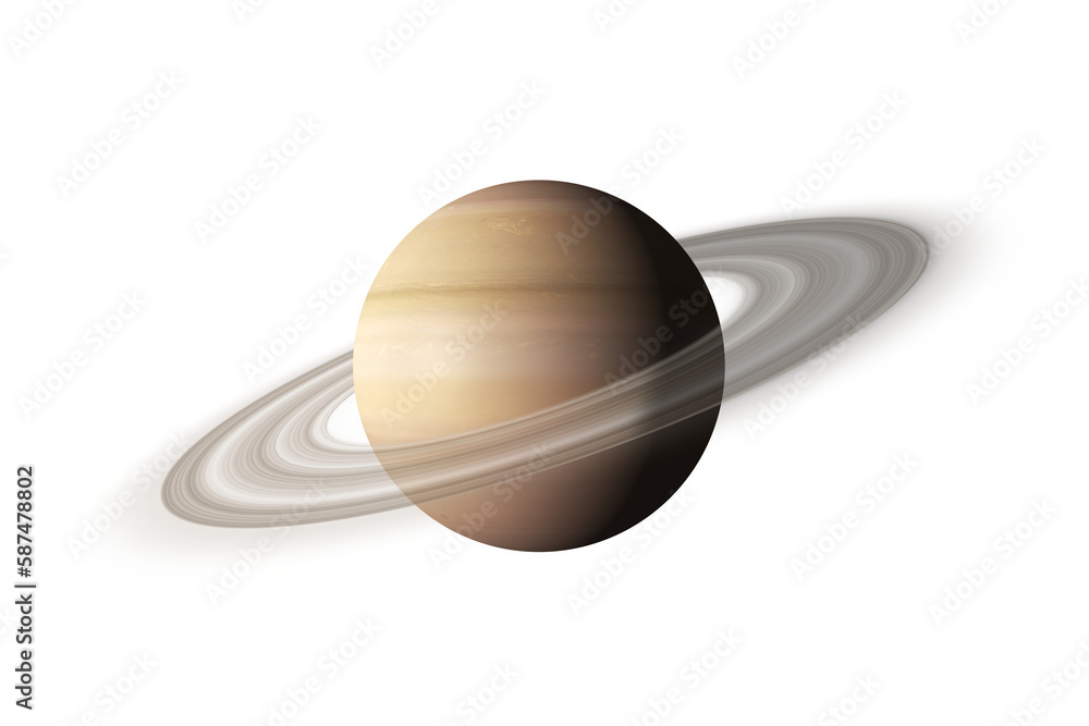 Digital generated image of planet Saturn - obrazy, fototapety, plakaty 