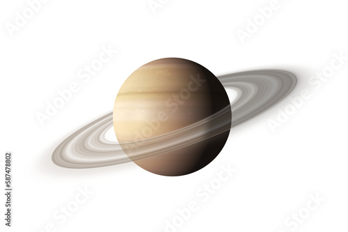 Digital generated image of planet Saturn photo