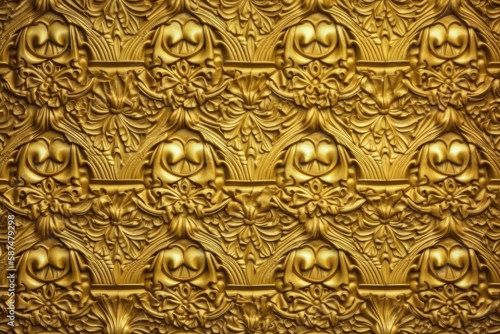 ornate gold background with intricate designs. Generative AI ornate gold background with intricate designs. Generative AI