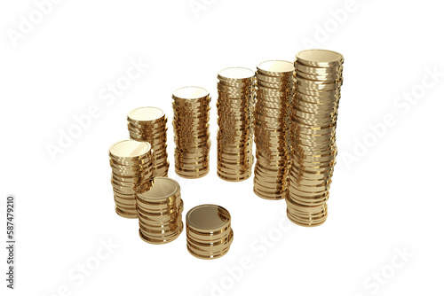 Stacks of gold coins