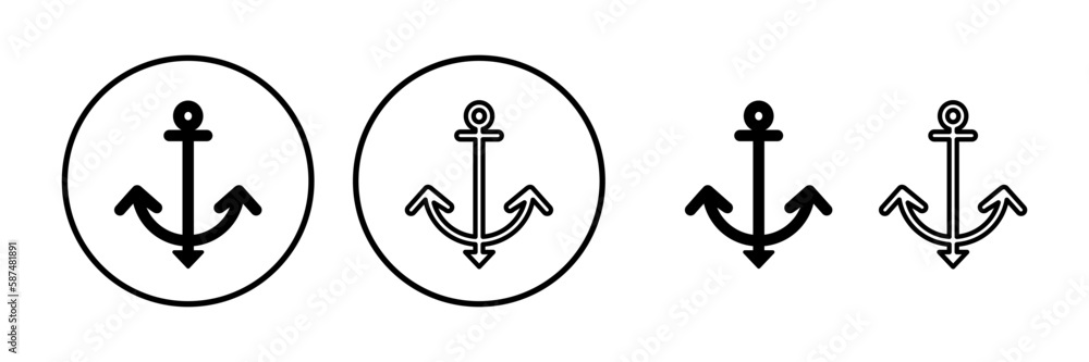 Anchor icon vector. Anchor sign. marine symbol Anchor icon vector. Anchor sign. marine symbol