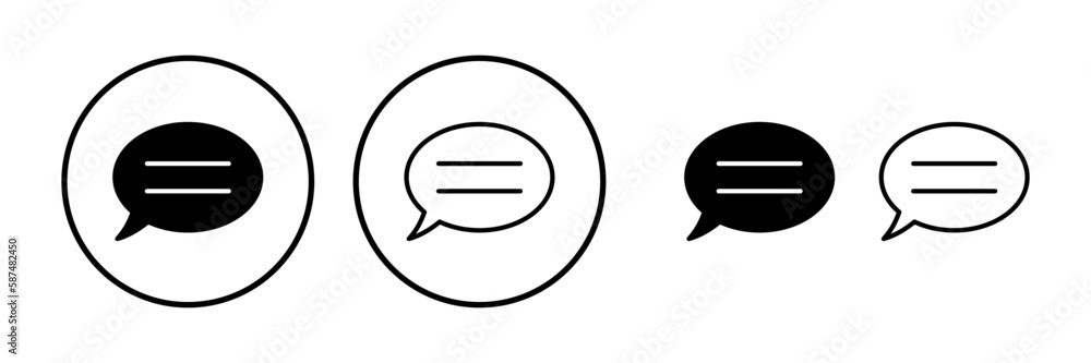 Chat icon vector. Chat Icon in trendy flat style isolated. Speech bubble symbol for web design Chat icon vector. Chat Icon in trendy flat style isolated. Speech bubble symbol for web design