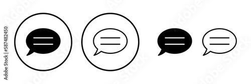 Chat icon vector. Chat Icon in trendy flat style isolated. Speech bubble symbol for web design