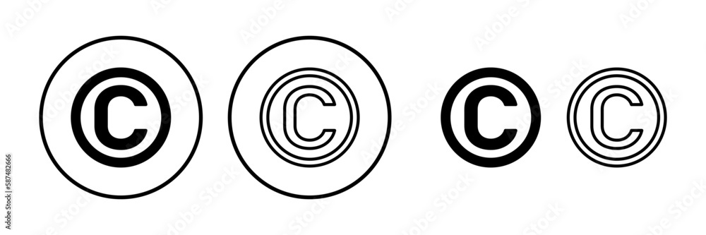 Fototapeta premium Copyright icon vector. copyright symbol