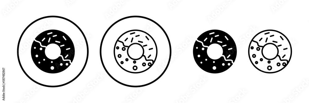 Donut icon vector. doughnut icon. donut logo Donut icon vector. doughnut icon. donut logo