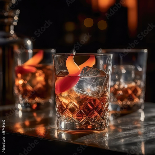 A luxurious and elegant drink  captured in a stunningly cinematic shot with perfect lighting that highlights its sophisticated flavors and presentation.