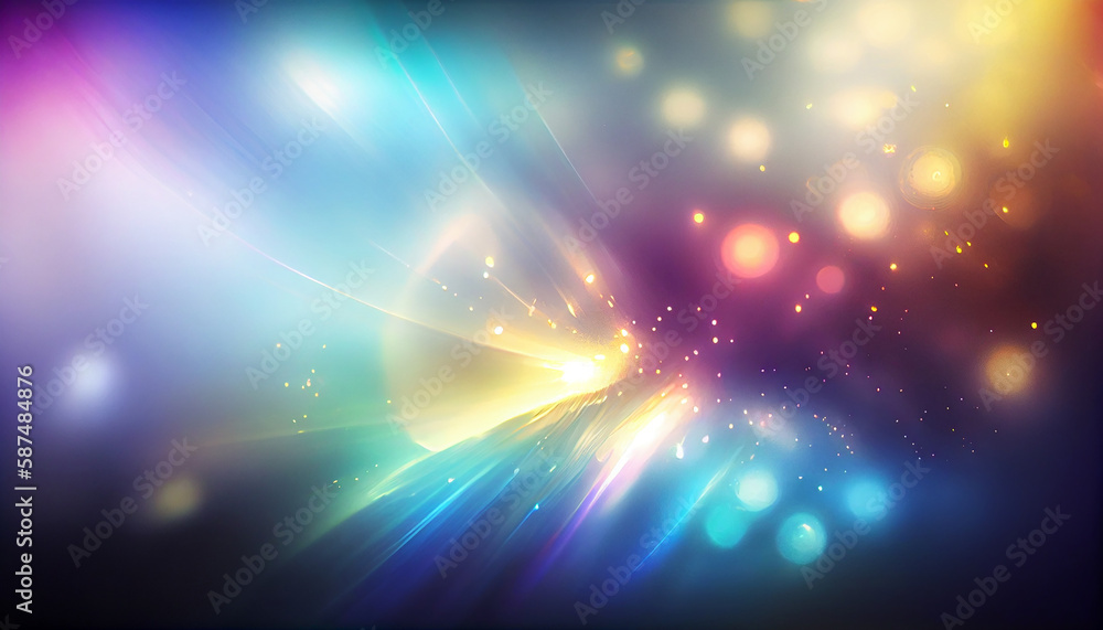 Glowing nebula explodes in vibrant multi colored celebration generated by AI Glowing nebula explodes in vibrant multi colored celebration generated by AI