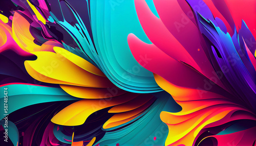 Smooth flowing curves in vibrant geometric shapes generated by AI © Jeronimo Ramos