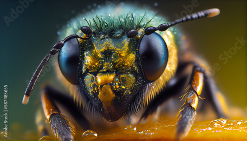Small animal head, insect antenna, sharp focus generated by AI © Jeronimo Ramos