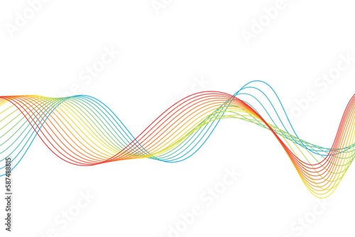colorful gradient wave line. fluid abstract background. suitable for landing page and computer desktop wallpaper. eps 10