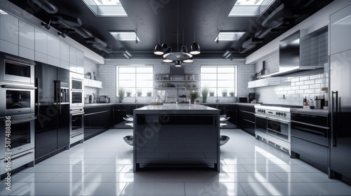 Interior Design Mockup of Luxury Kitchen