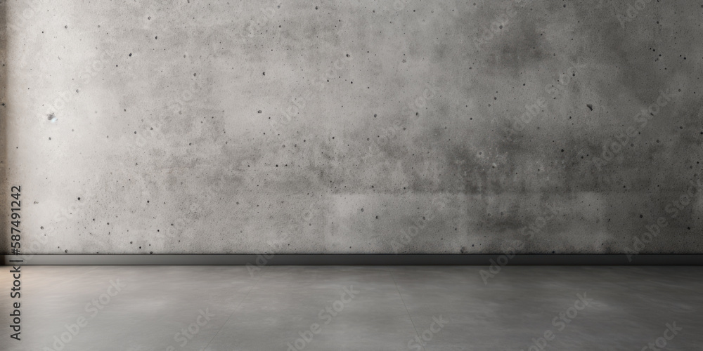 Industrial polished concrete wall and floor texture Stock Photo Adobe