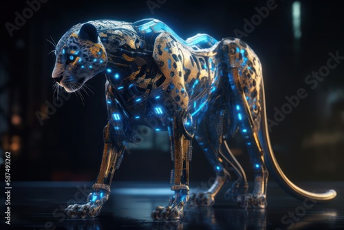 Blue Cheetah Electronic Robot Design Generative AI