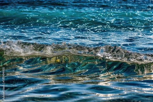 Wallpaper Mural image taken with a macro lens of the ocean's glistening waters. This is from the National Seashore of Cape Cod. Generative AI Torontodigital.ca