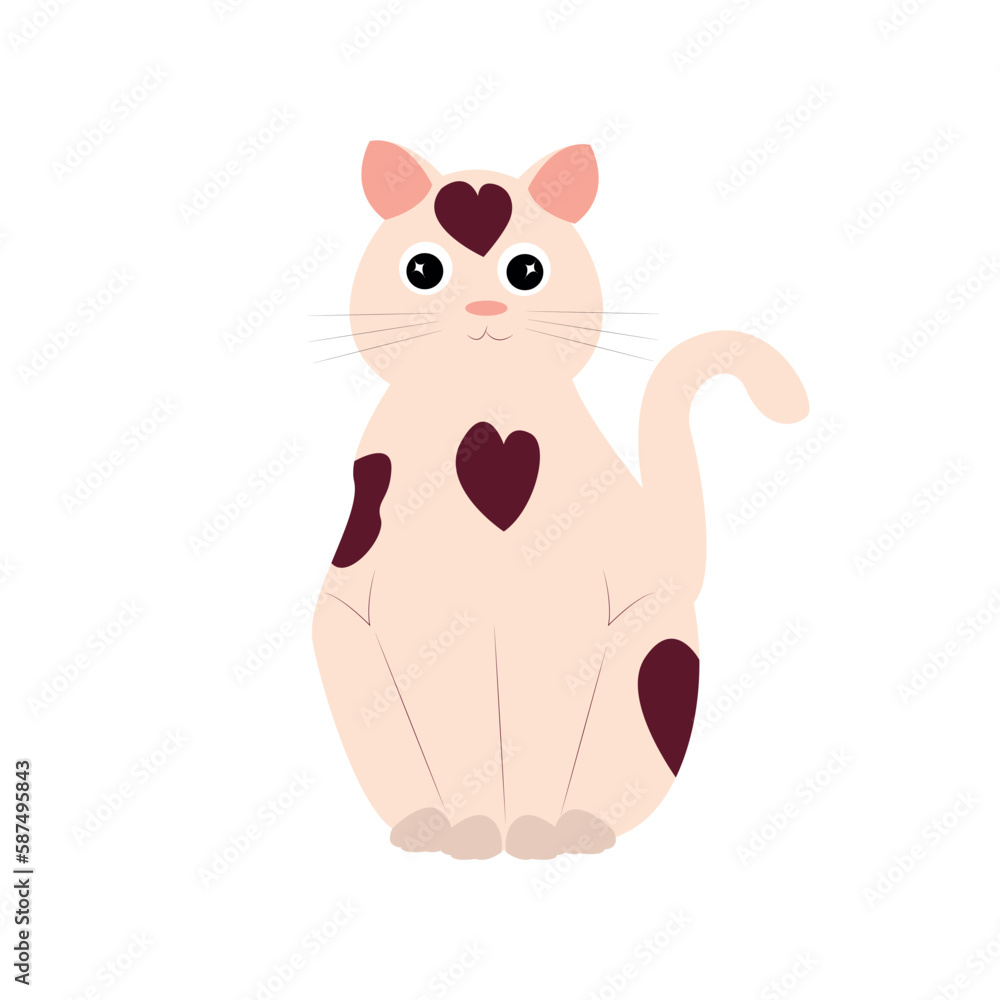 cat . cat illustration. cute cat . cartoon cat
