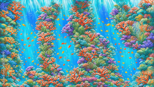 Illustration of an Underwater Coral City © Jackson