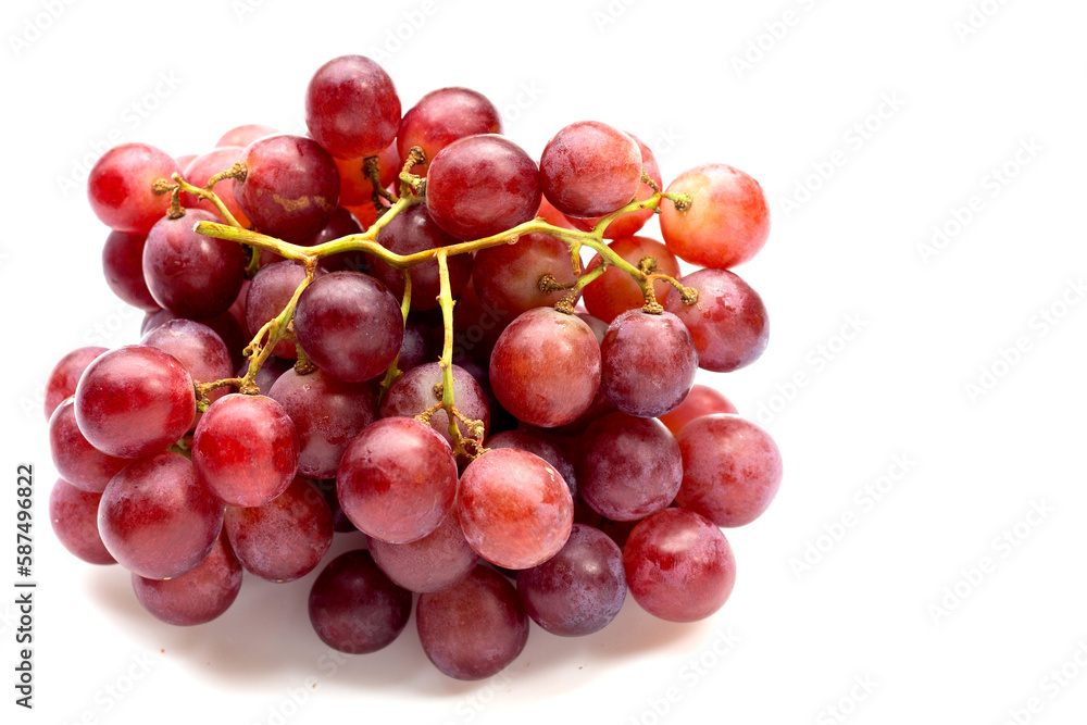 Fresh grape on white background.