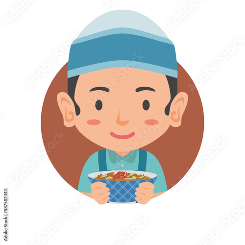牛丼屋の店員のアイコン