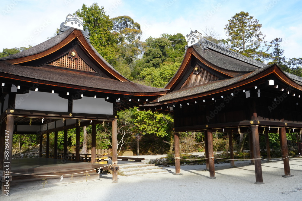 Kamigamo-jinja or Shrine in Kyoto, Japan - 日本 京都府 上賀茂神社 土屋 橋殿 Kamigamo-jinja or Shrine in Kyoto, Japan - 日本 京都府 上賀茂神社 土屋 橋殿