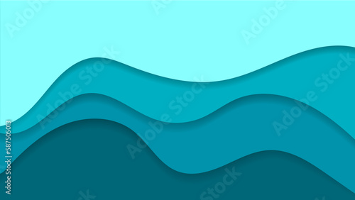 Wave Papercut Background