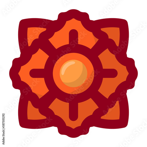 Orange flower. BeautIful Tropical plant blossom no background