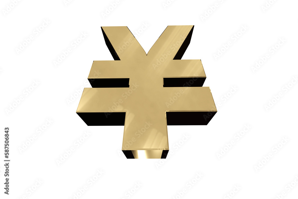 Fototapeta premium Golden Yen symbol