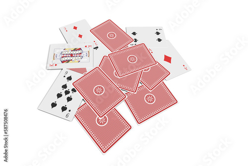 3D image of playing cards