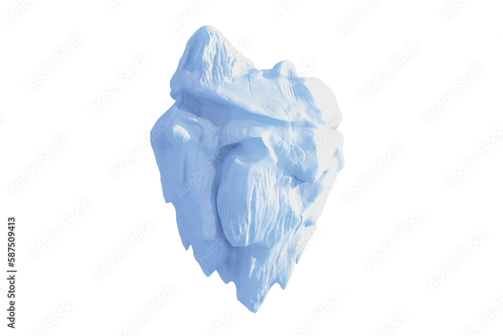 Obraz premium Rock formation over white background