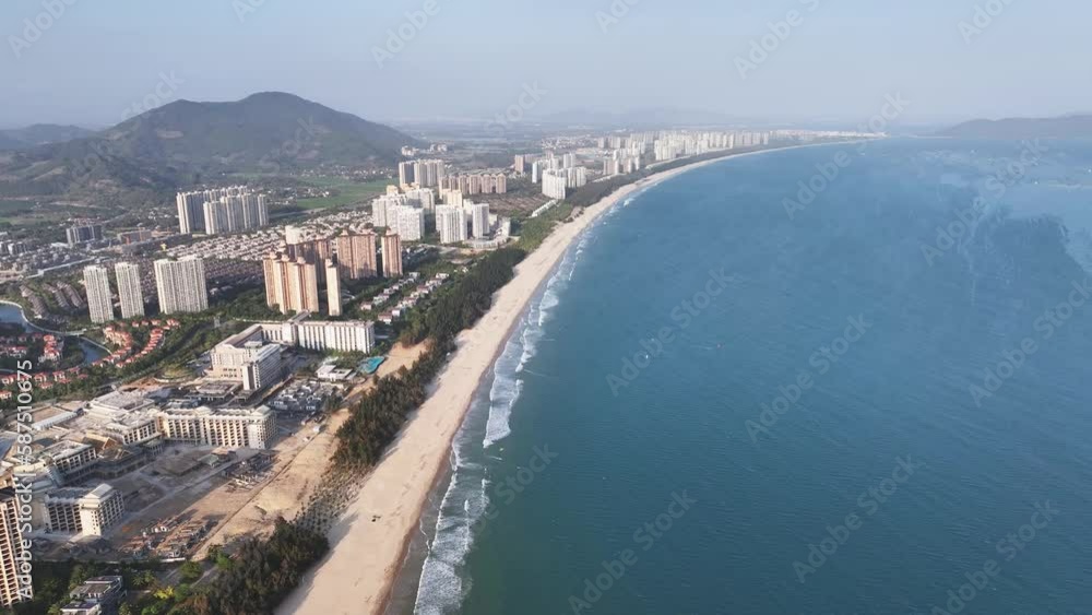 view of coastline in hainan view of coastline in hainan