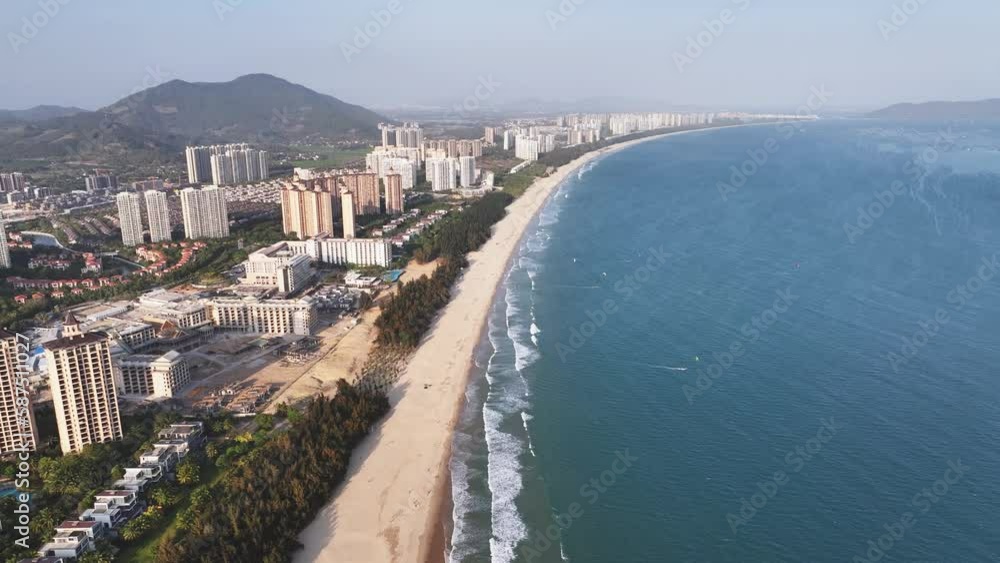 view of coastline in hainan view of coastline in hainan