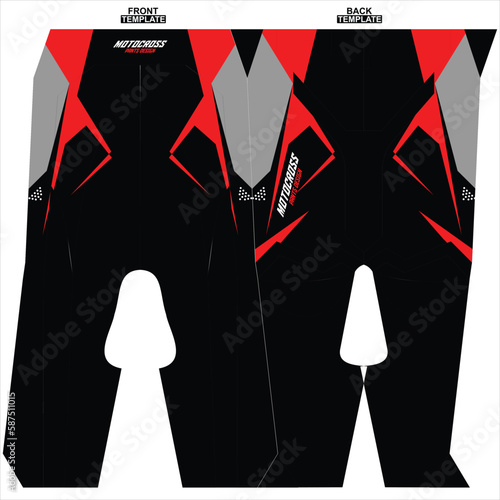 Print-ready sublimation motocross pants design