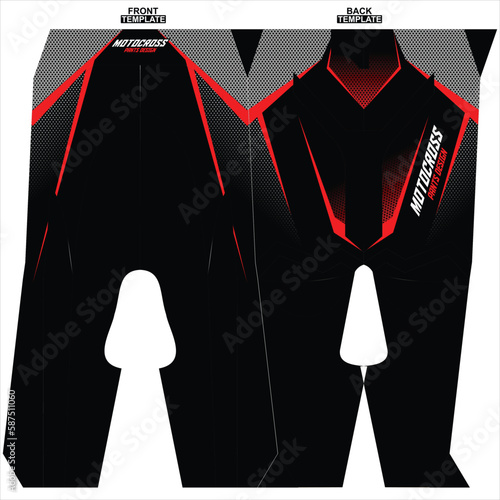 Print-ready sublimation motocross pants design