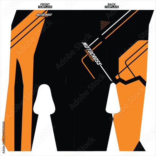 Print-ready sublimation motocross pants design