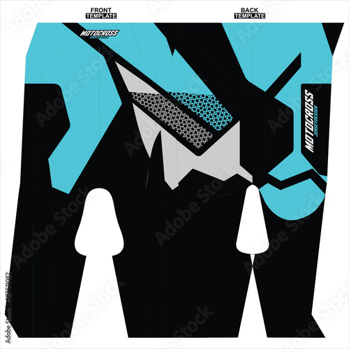 Print-ready sublimation motocross pants design