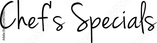 Fotografia Black chefs specials text