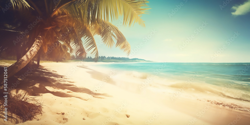 Fototapeta premium A Slice of Tropical Heaven: An Untouched and Unforgettable Beachscape