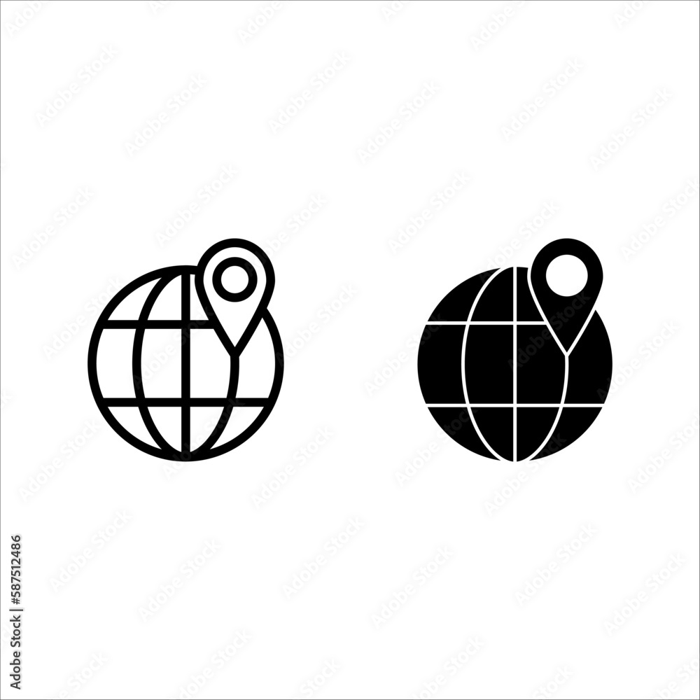 world icon illustration, globe vector icon, globe icon best flat design, on white background. world icon illustration, globe vector icon, globe icon best flat design, on white background.