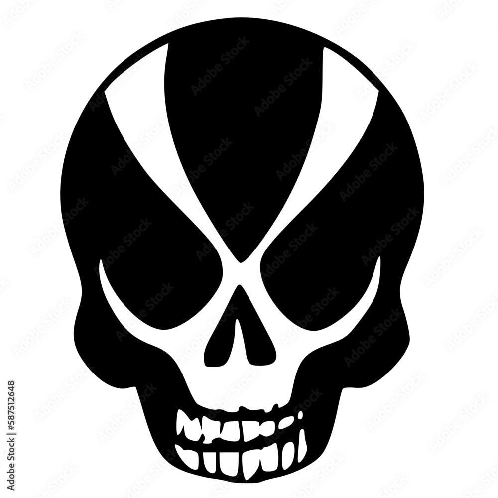 Fototapeta premium vector illustration of skull cartoon