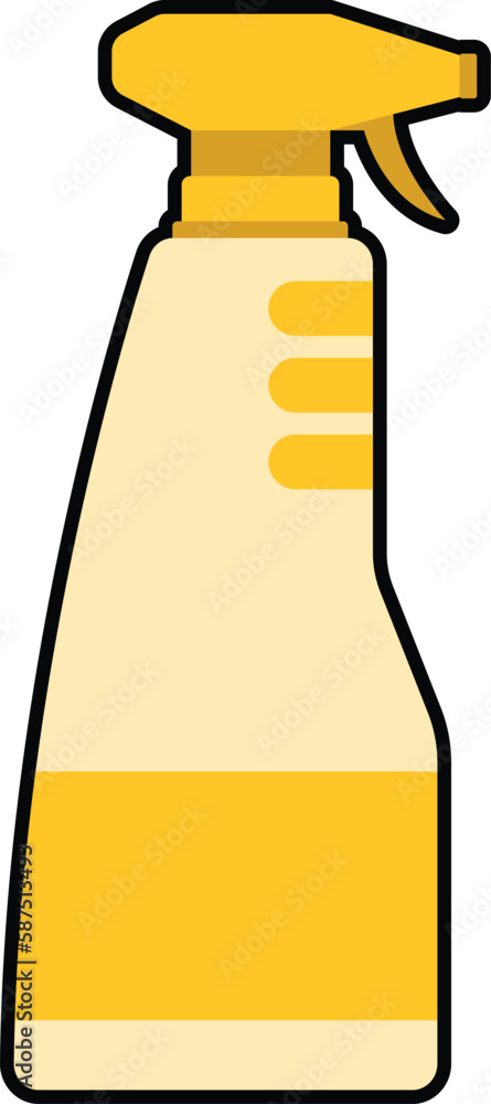Orange spray bottle flat vector design Orange spray bottle flat vector design