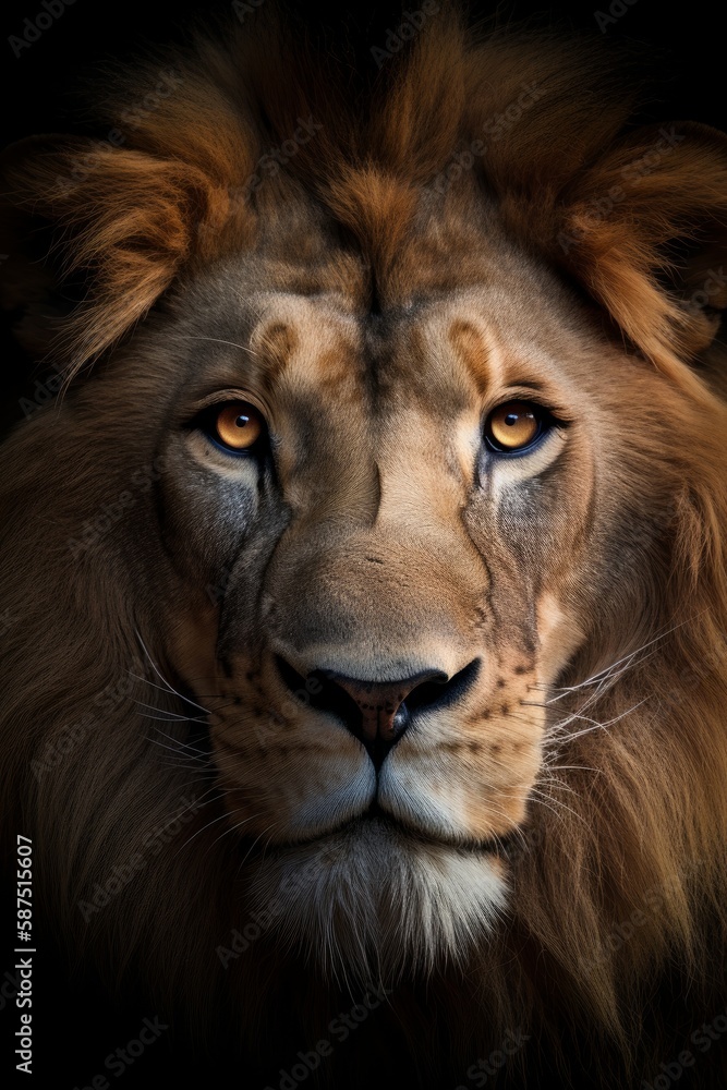 Fototapeta premium Majestic Lion Head