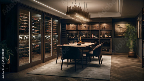 Modern Wine Cellar AI Powered Design