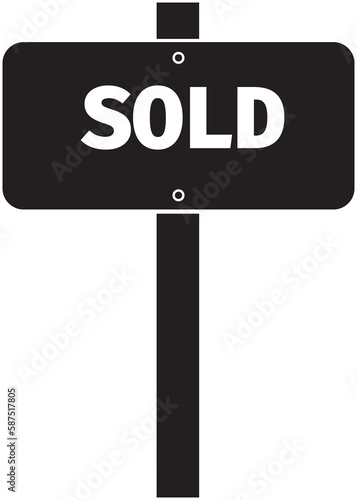 Digitally generated image of sold signboard