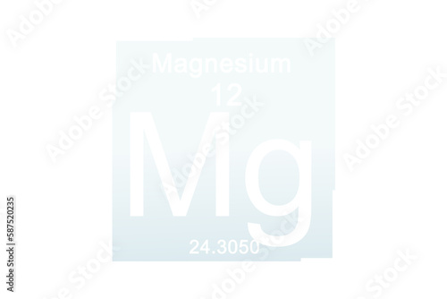 Magnesium element against white background